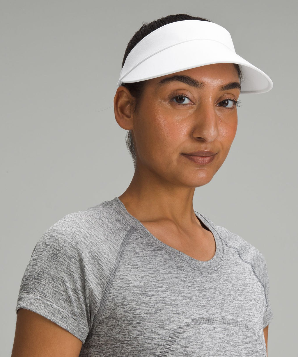 Women's Fast Paced Wide Band Running Visor White