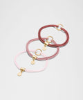 Logo Bead Hair Ties *3 Pack Blissful Pink/Red Clay/Rockwood/Gold