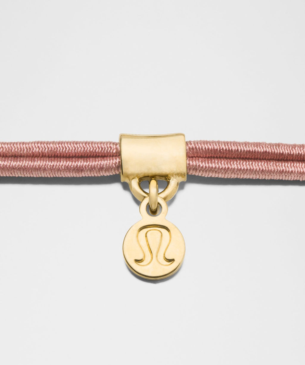 Logo Bead Hair Ties *3 Pack Blissful Pink/Red Clay/Rockwood/Gold