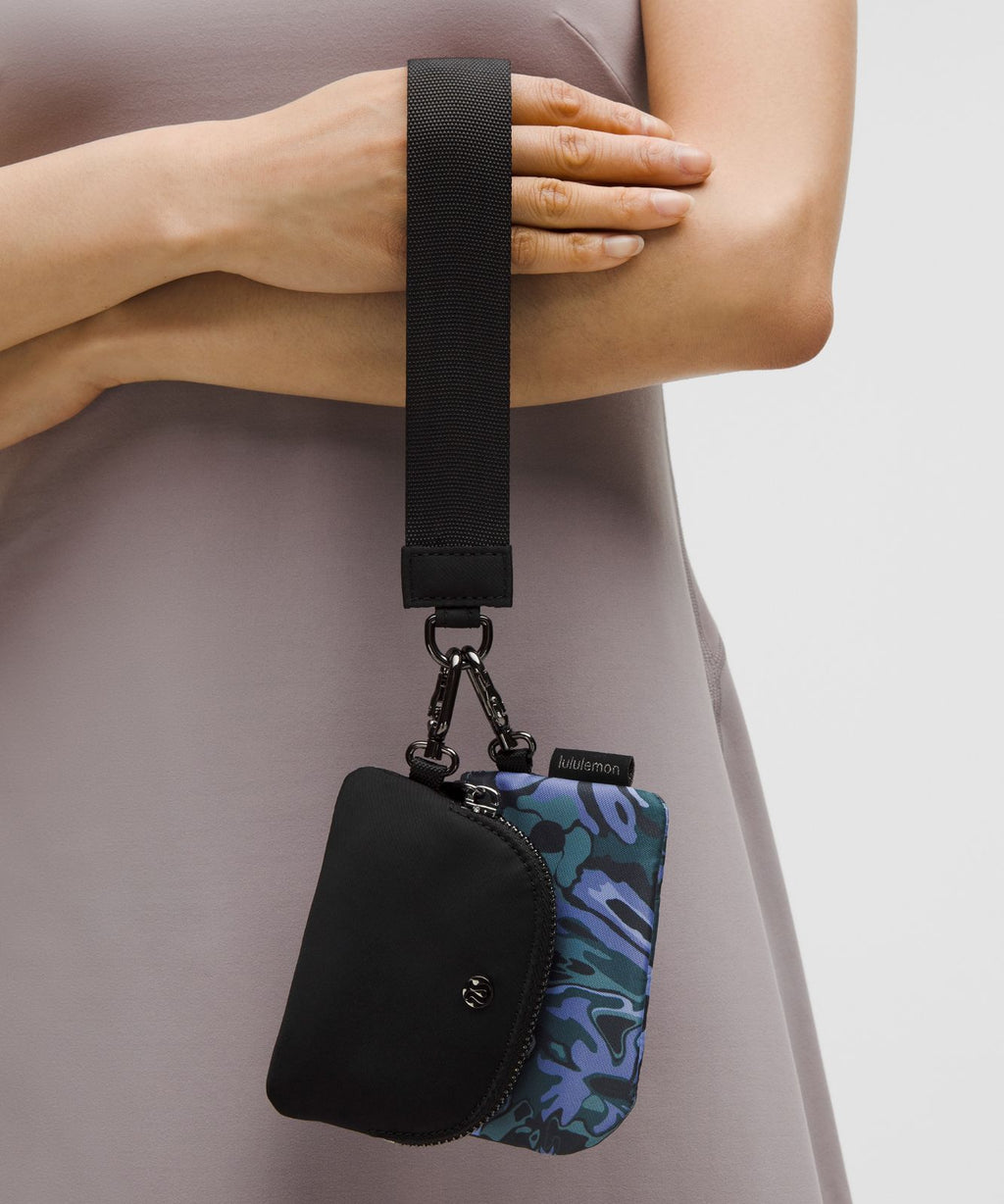 Dual Pouch Wristlet Flower Meld Mini Multi/Gunmetal