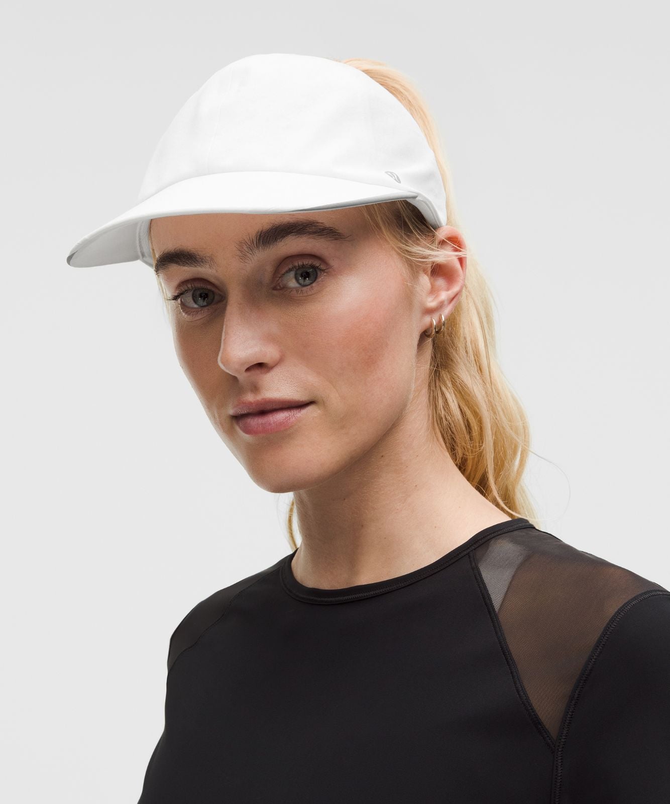 Women's Fast and Free Ponytail Running Hat White