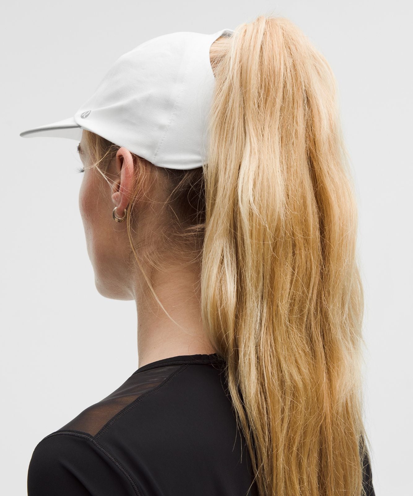 Women's Fast and Free Ponytail Running Hat White