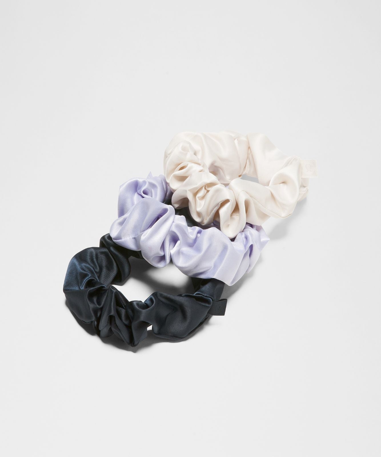 Uplifting Scrunchies Satin *3 Pack Light Ivory/Lavender Frost/True Navy