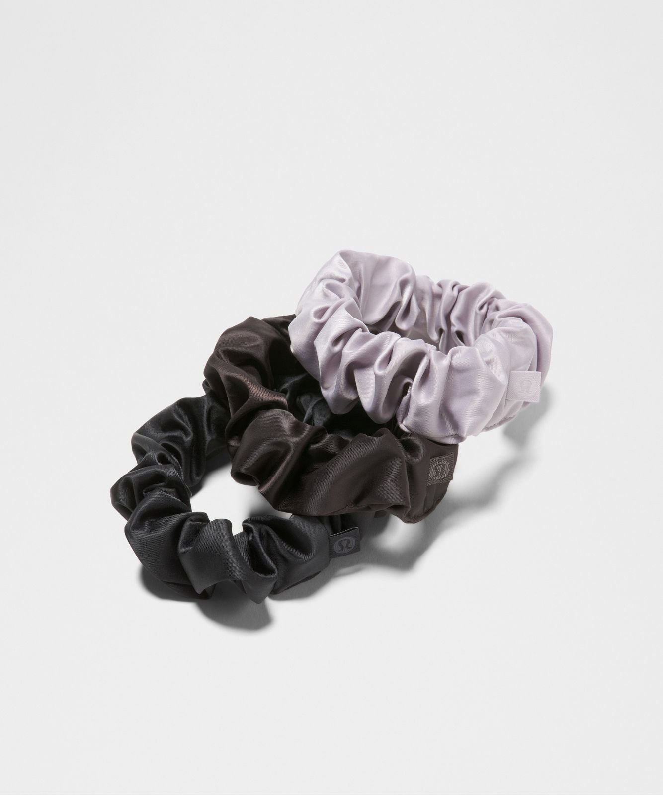 Uplifting Scrunchies Satin *3 Pack Icy Taupe/Black/Mahogany Muse