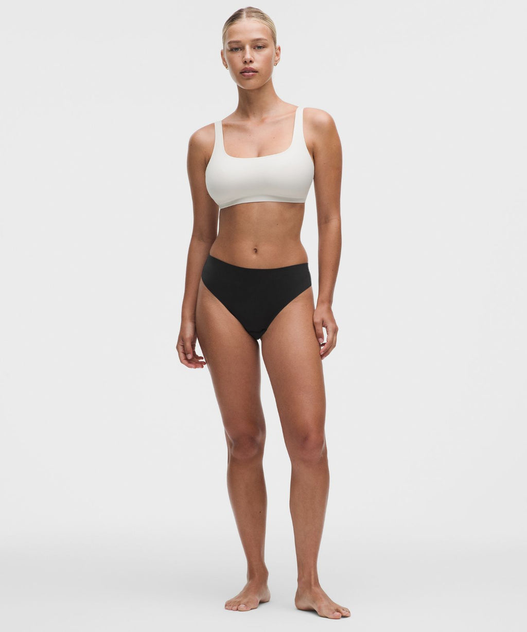 Nulu Added Absorbency Extra-High-Rise Thong Underwear Black
