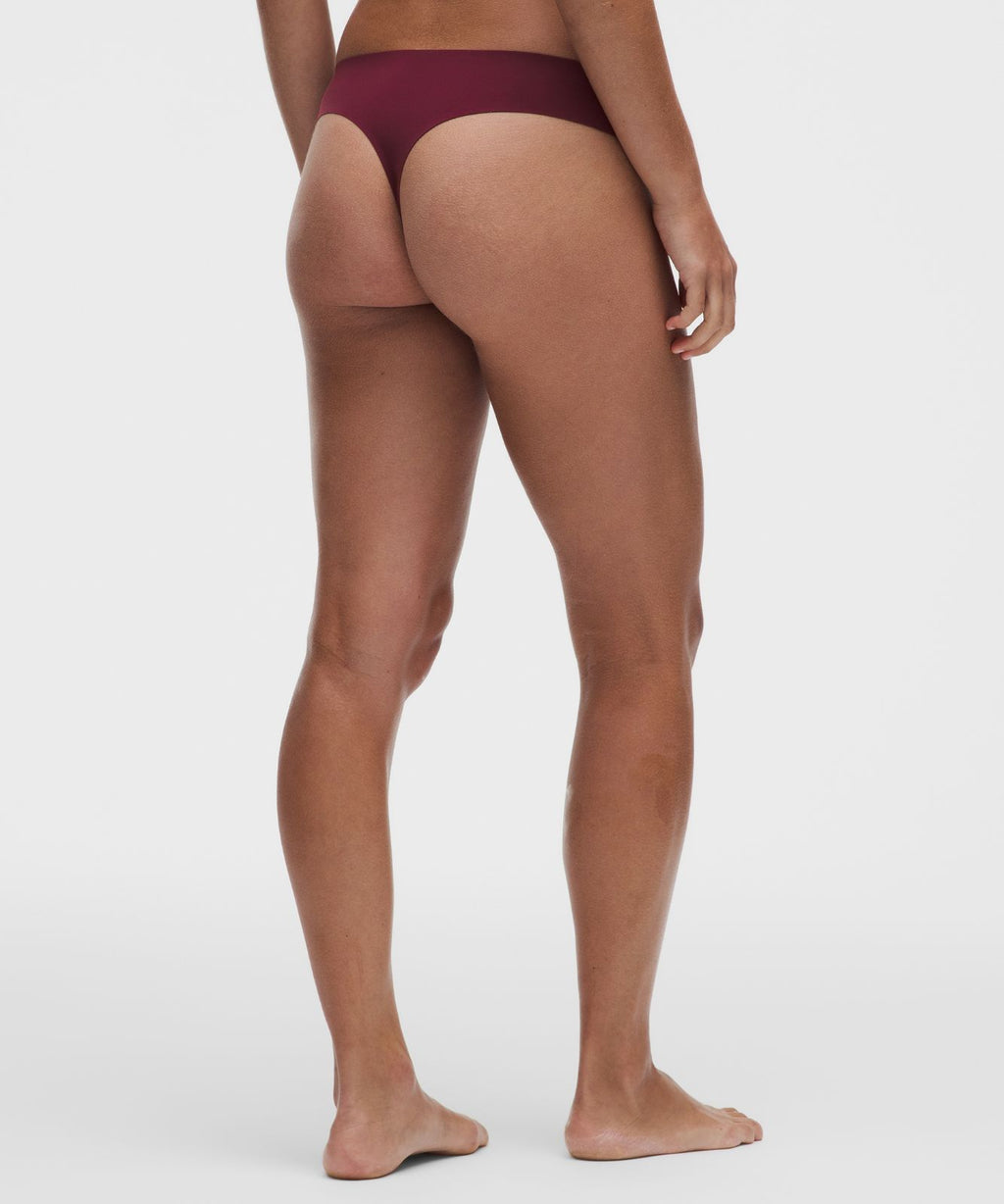 Nulu Added Absorbency Extra-High-Rise Thong Underwear Burgundy Bay