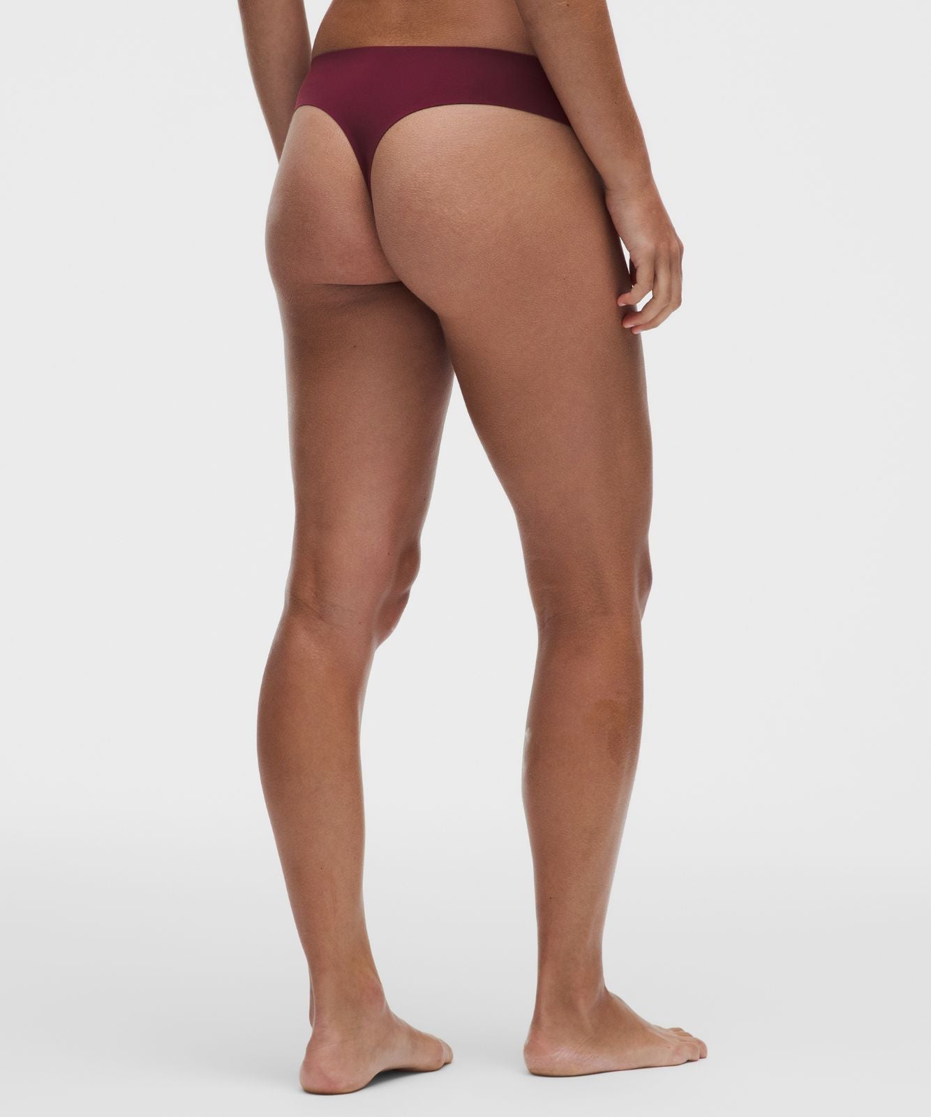 Nulu Added Absorbency Extra-High-Rise Thong Underwear Burgundy Bay