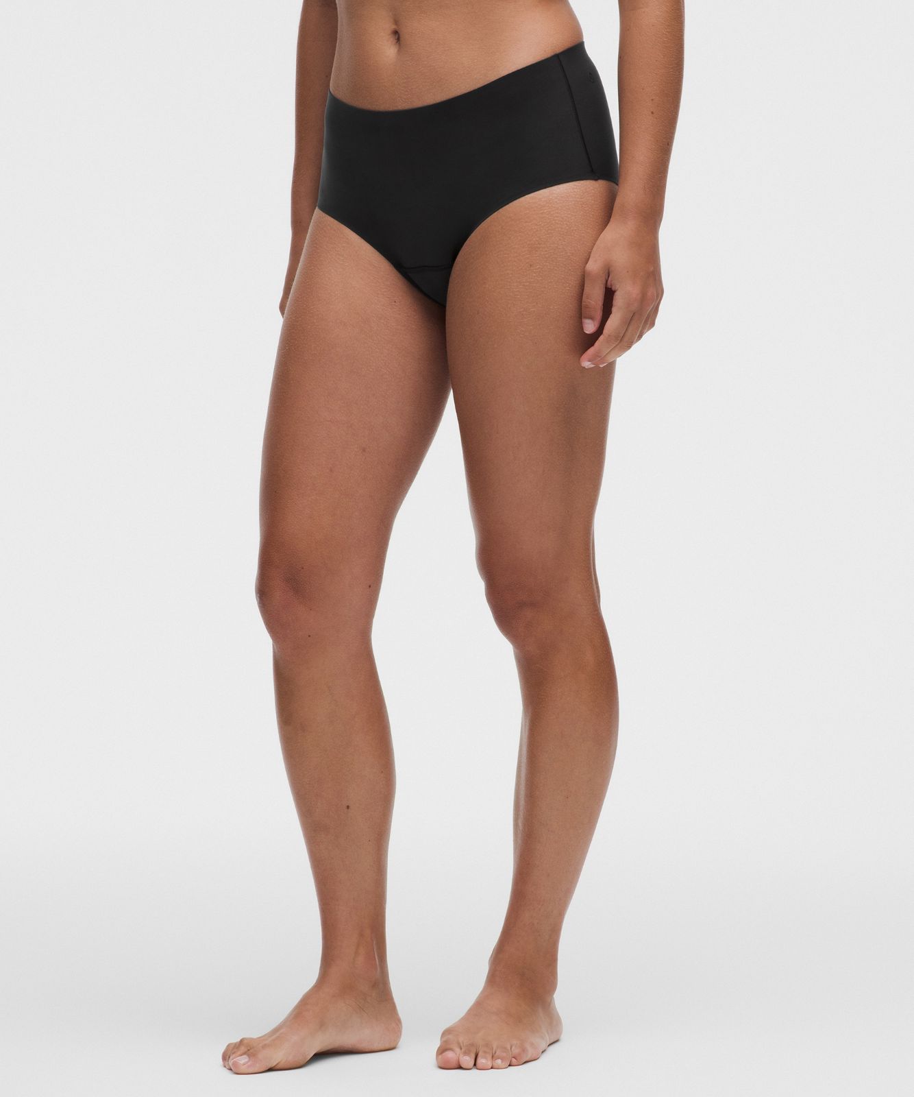 Nulu Added Absorbency Extra-High-Rise Bikini Underwear Black