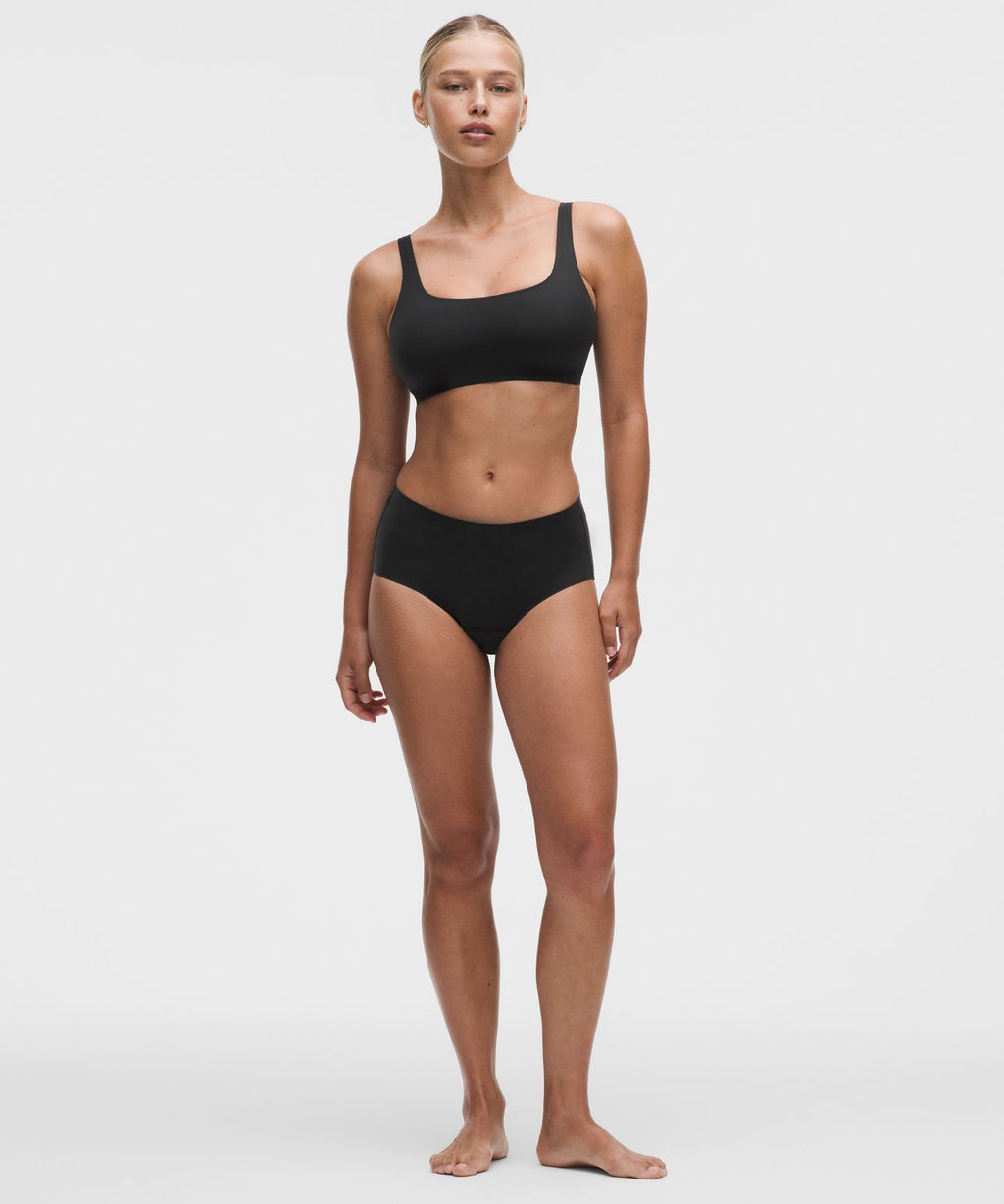 Nulu Added Absorbency Extra-High-Rise Bikini Underwear Black