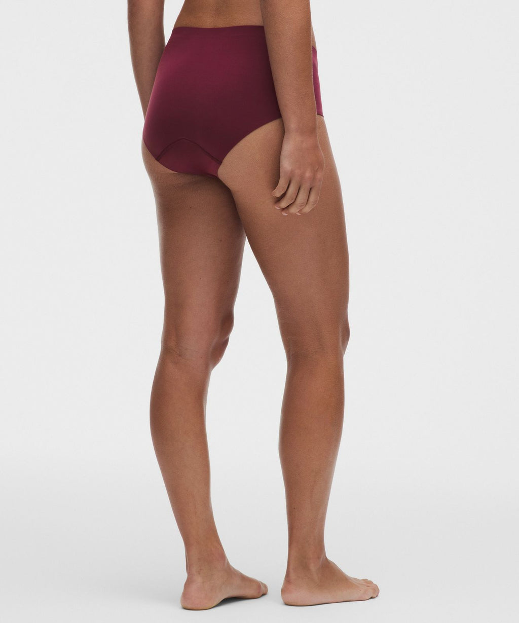 Nulu Added Absorbency Extra-High-Rise Bikini Underwear Burgundy Bay