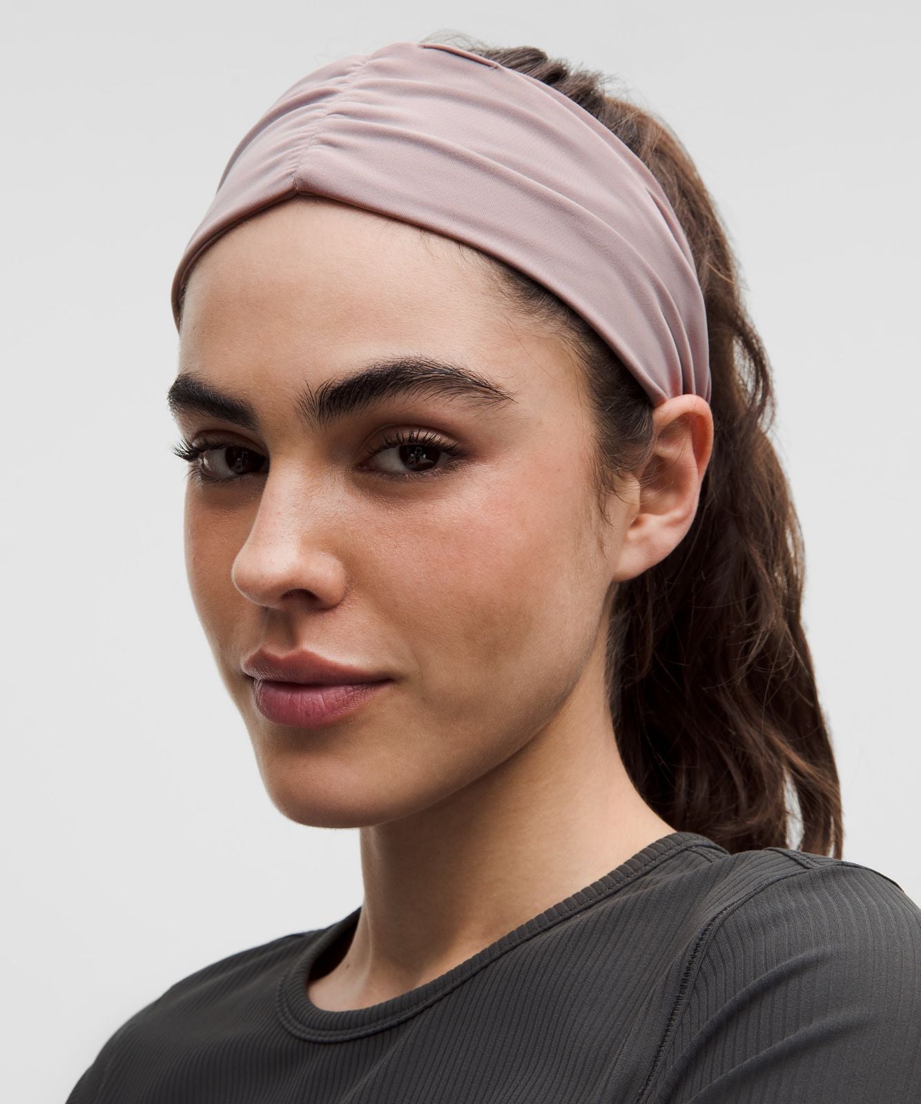 Crossover Headband Mauve Grey
