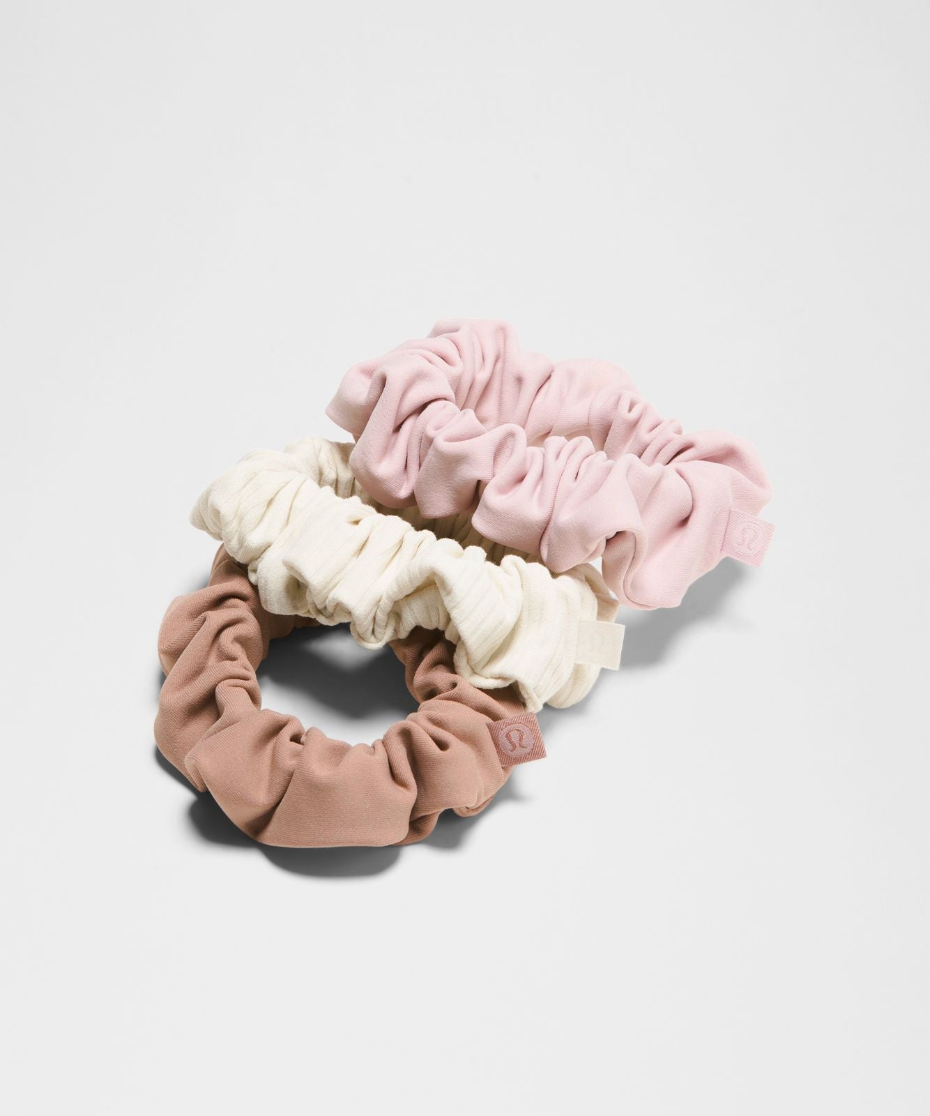 Uplifting Scrunchies *3 Pack Ashen Rose/Porcelain Pink/Light Ivory