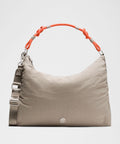 Convertible Ruched Crossbody Bag *Large 16L Warm Ash Grey/Sunburst Orange