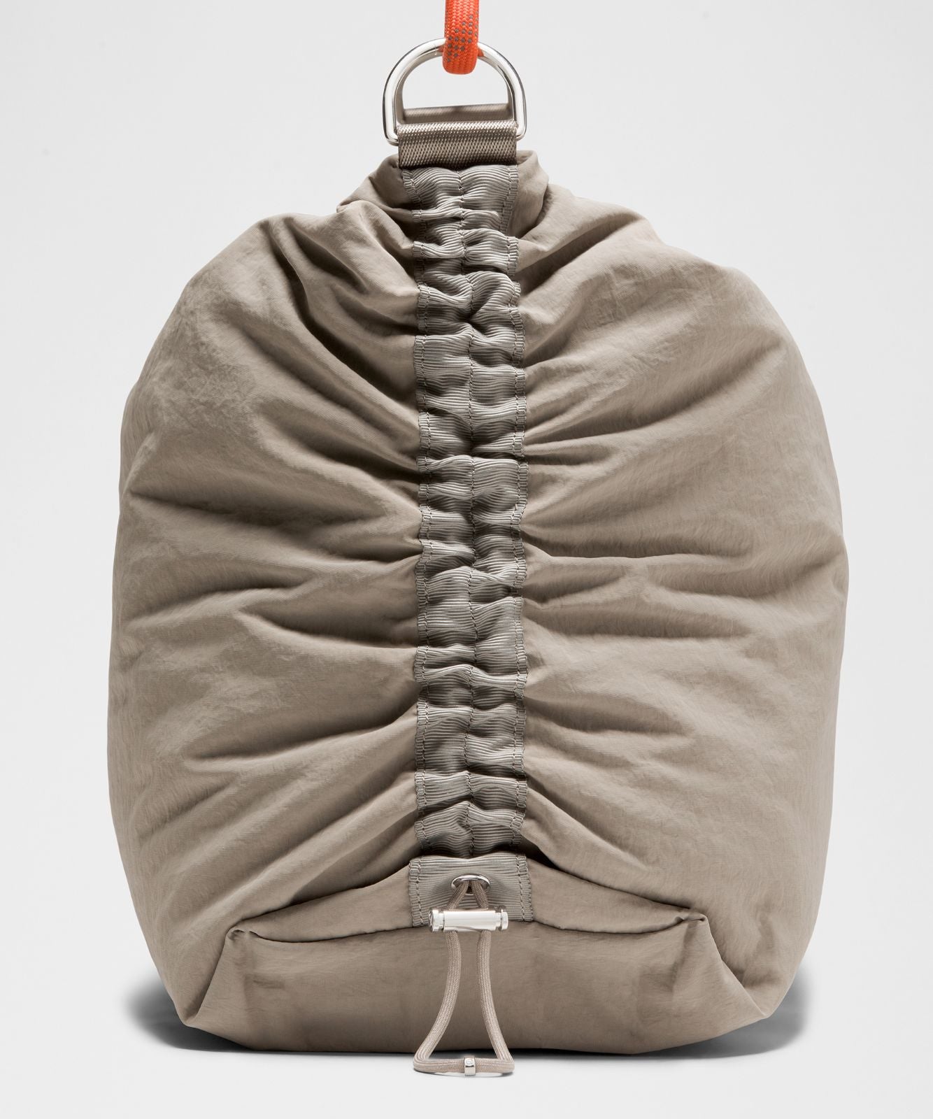 Convertible Ruched Crossbody Bag *Large 16L Warm Ash Grey/Sunburst Orange