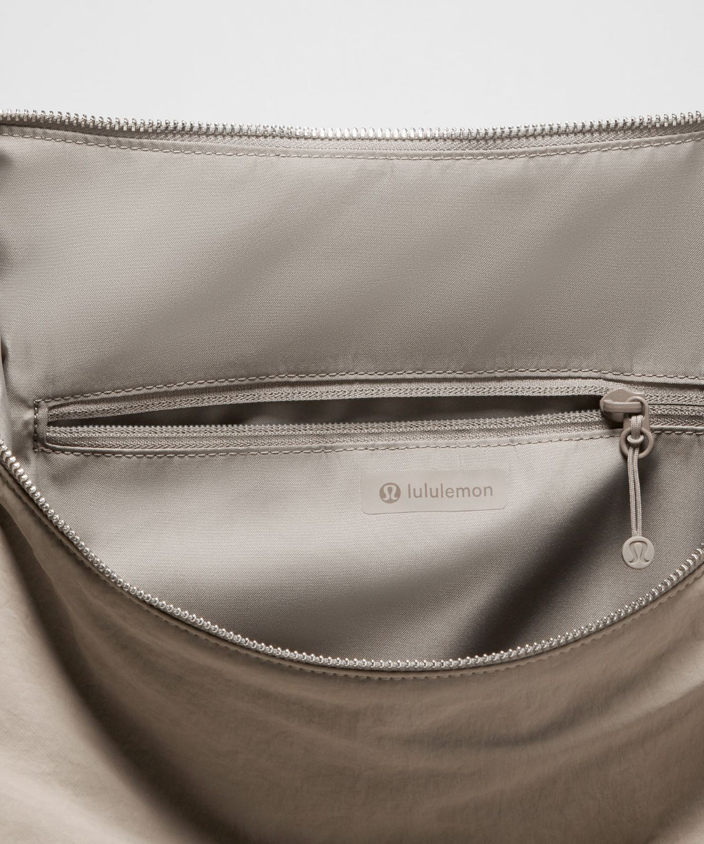 Convertible Ruched Crossbody Bag *Large 16L Warm Ash Grey/Sunburst Orange