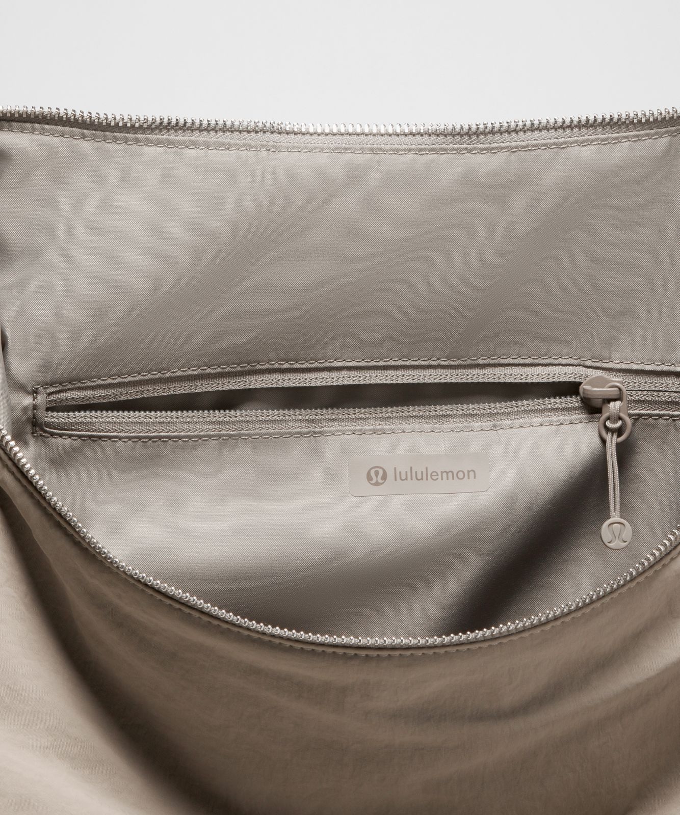 Convertible Ruched Crossbody Bag *Large 16L Warm Ash Grey/Sunburst Orange