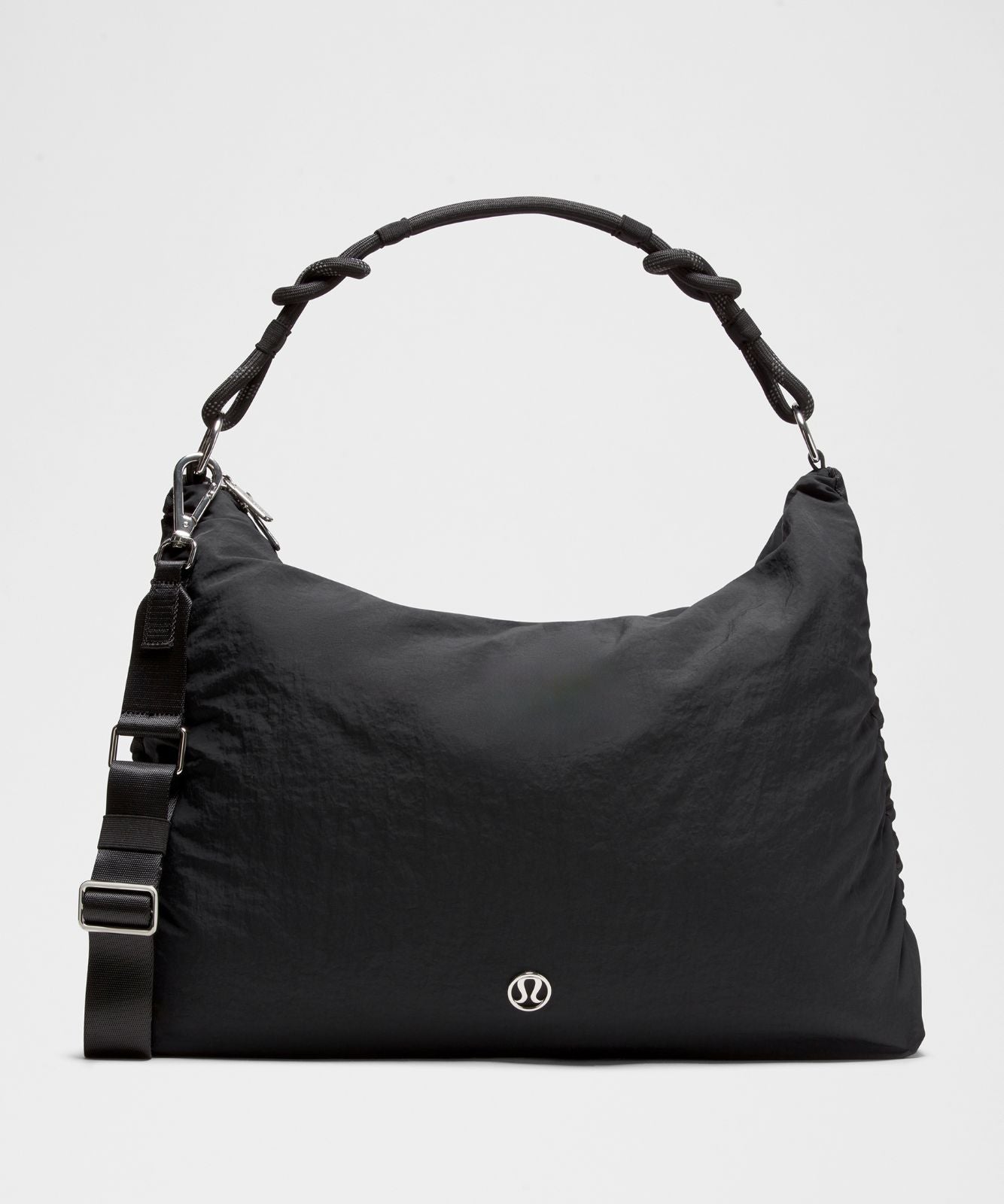 Convertible Ruched Crossbody Bag *Large 16L Black/Black