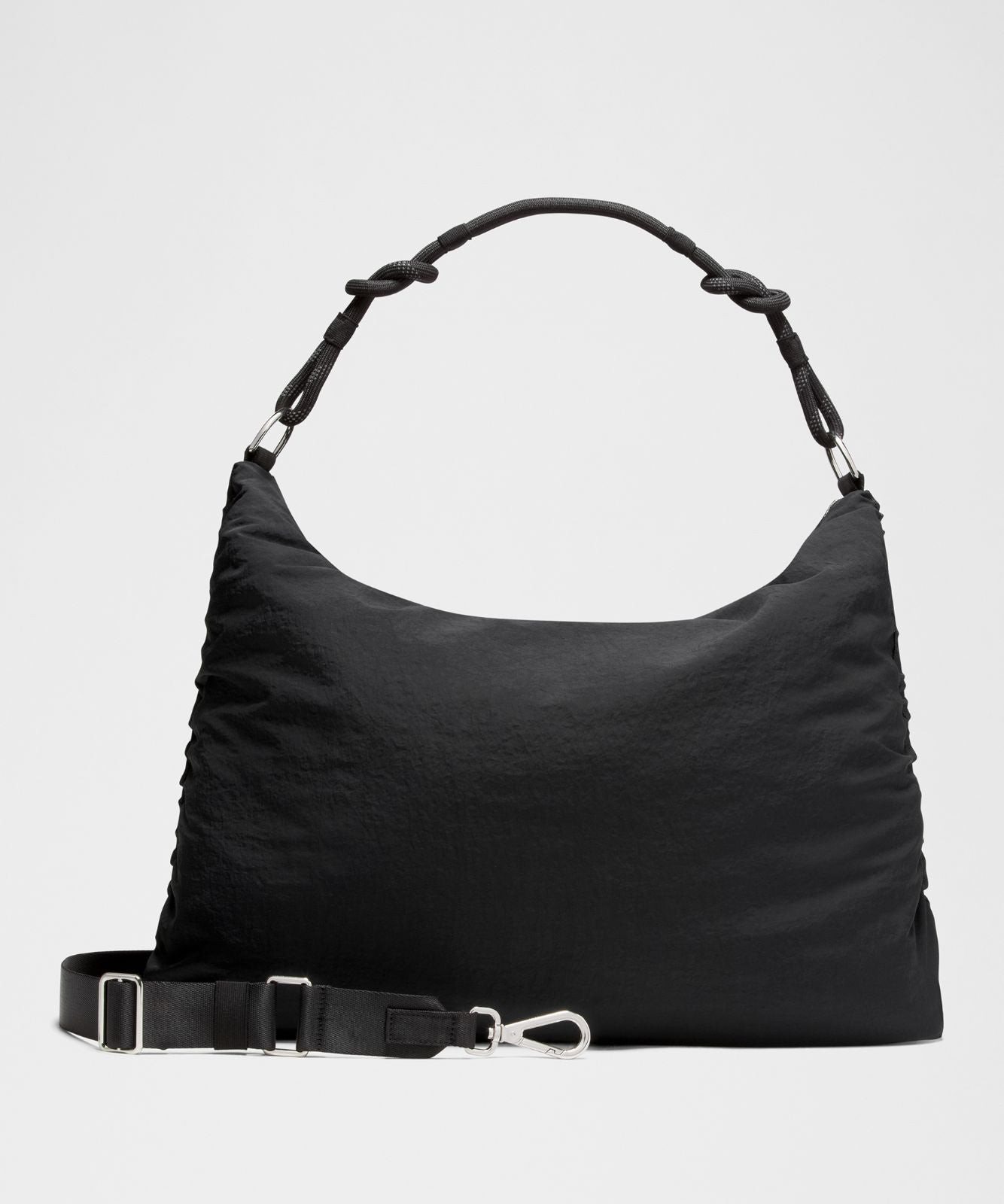 Convertible Ruched Crossbody Bag *Large 16L Black/Black