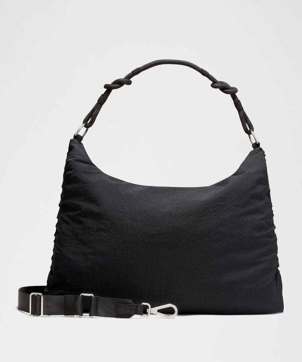 Convertible Ruched Crossbody Bag *Large 16L Black/Black