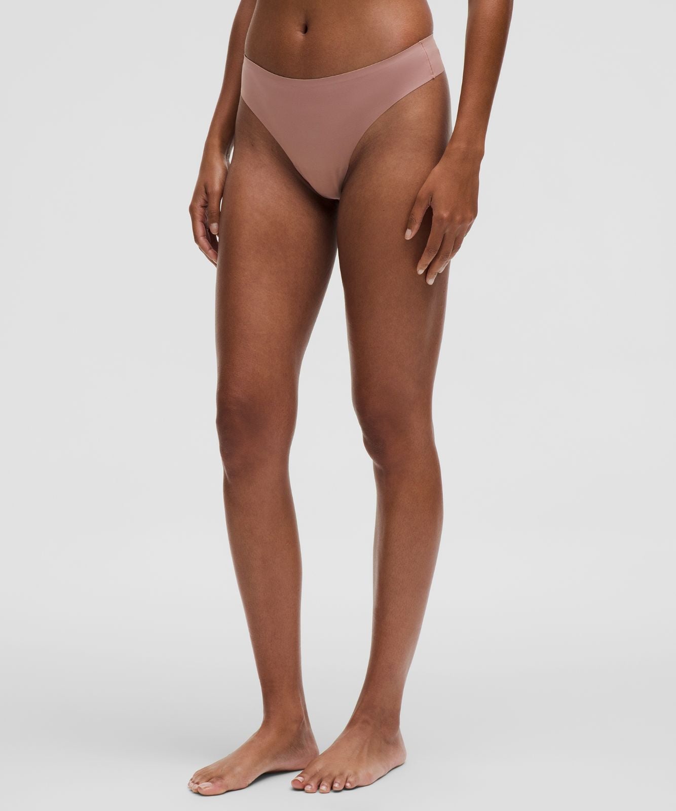 InvisiWear Mid-Rise Thong Underwear *3 Pack Black/Twilight Rose/Misty Shell