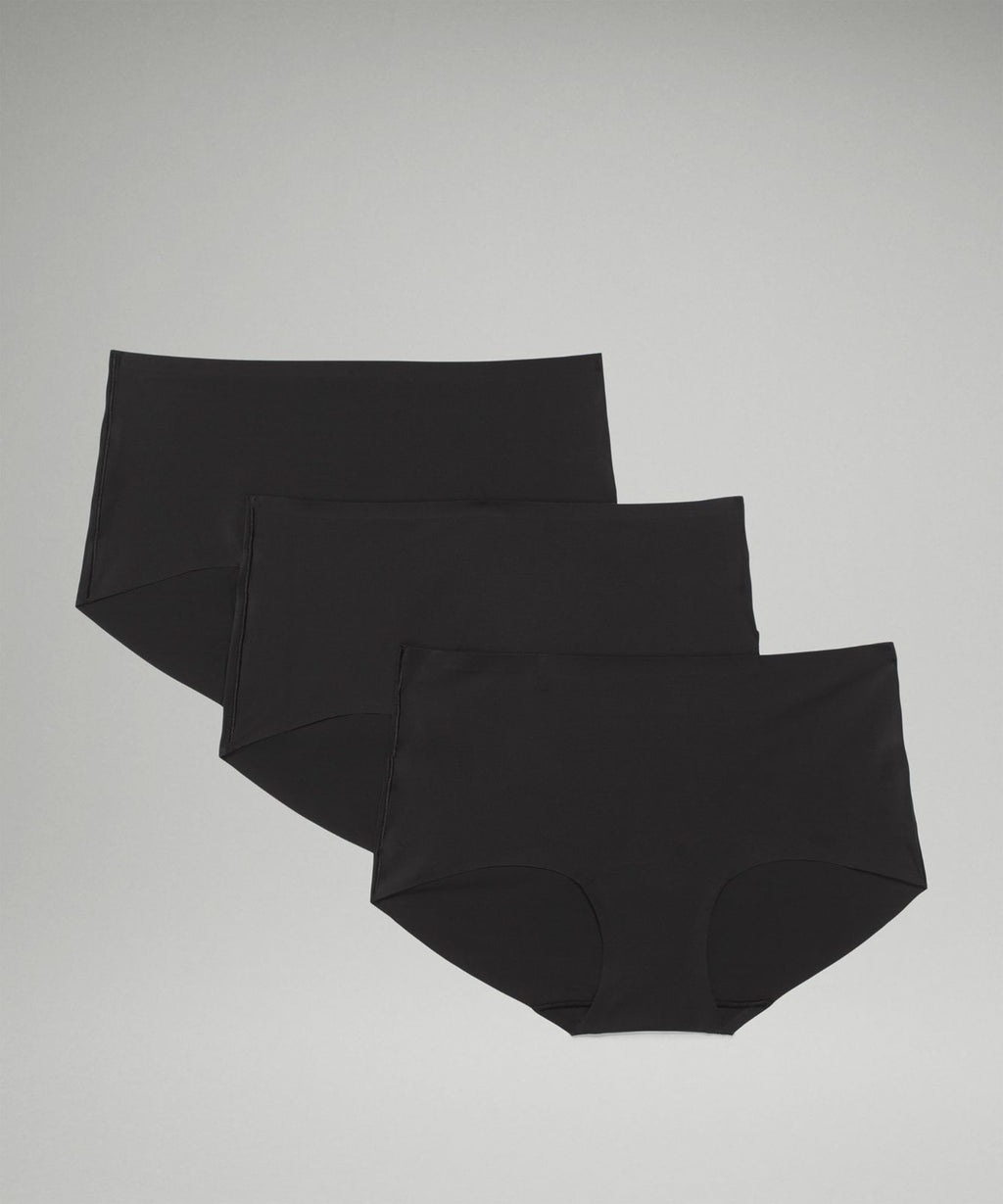 InvisiWear Mid-Rise Boyshort Underwear *3 Pack Black