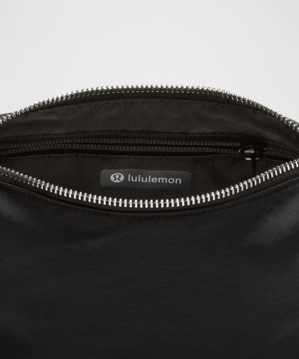Convertible Ruched Strap Crossbody Bag Mini *1.5L Black/Asphalt Grey
