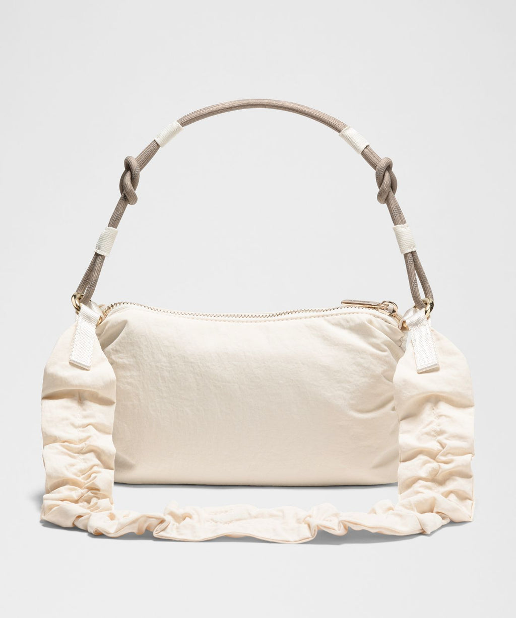 Convertible Ruched Strap Crossbody Bag Mini *1.5L Light Ivory/Warm Ash Grey