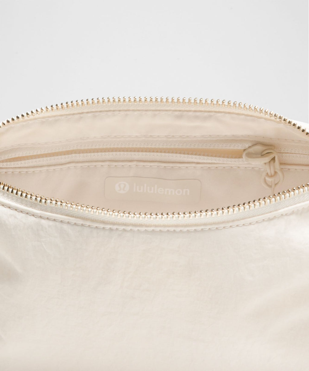 Convertible Ruched Strap Crossbody Bag Mini *1.5L Light Ivory/Warm Ash Grey