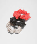 Uplifting Scrunchies 3 Pack *Seersucker WovenAir Star Burst Tone/Graphite Grey/Downtown Tan