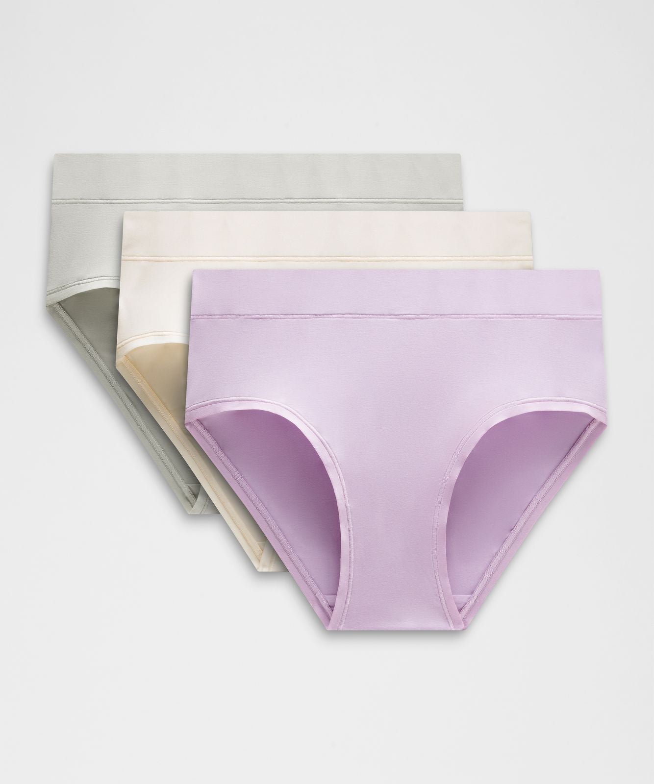 UnderEase High-Rise Bikini Underwear *3 Pack Light Ivory/Lilac Play/Meadow Haze