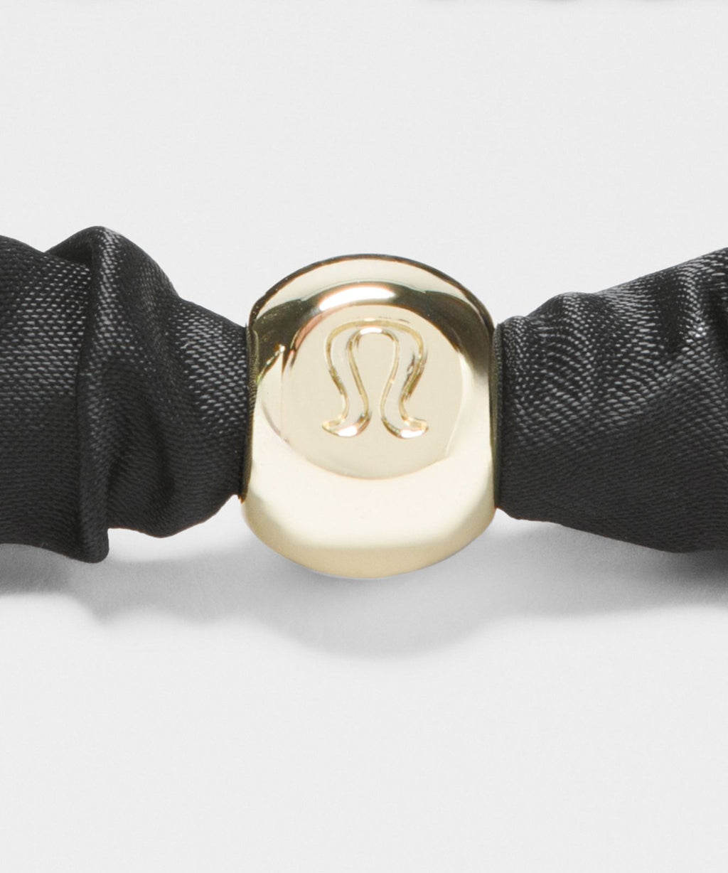 Skinny Scrunchie 3 Pack *Logo Bead Black/Gold