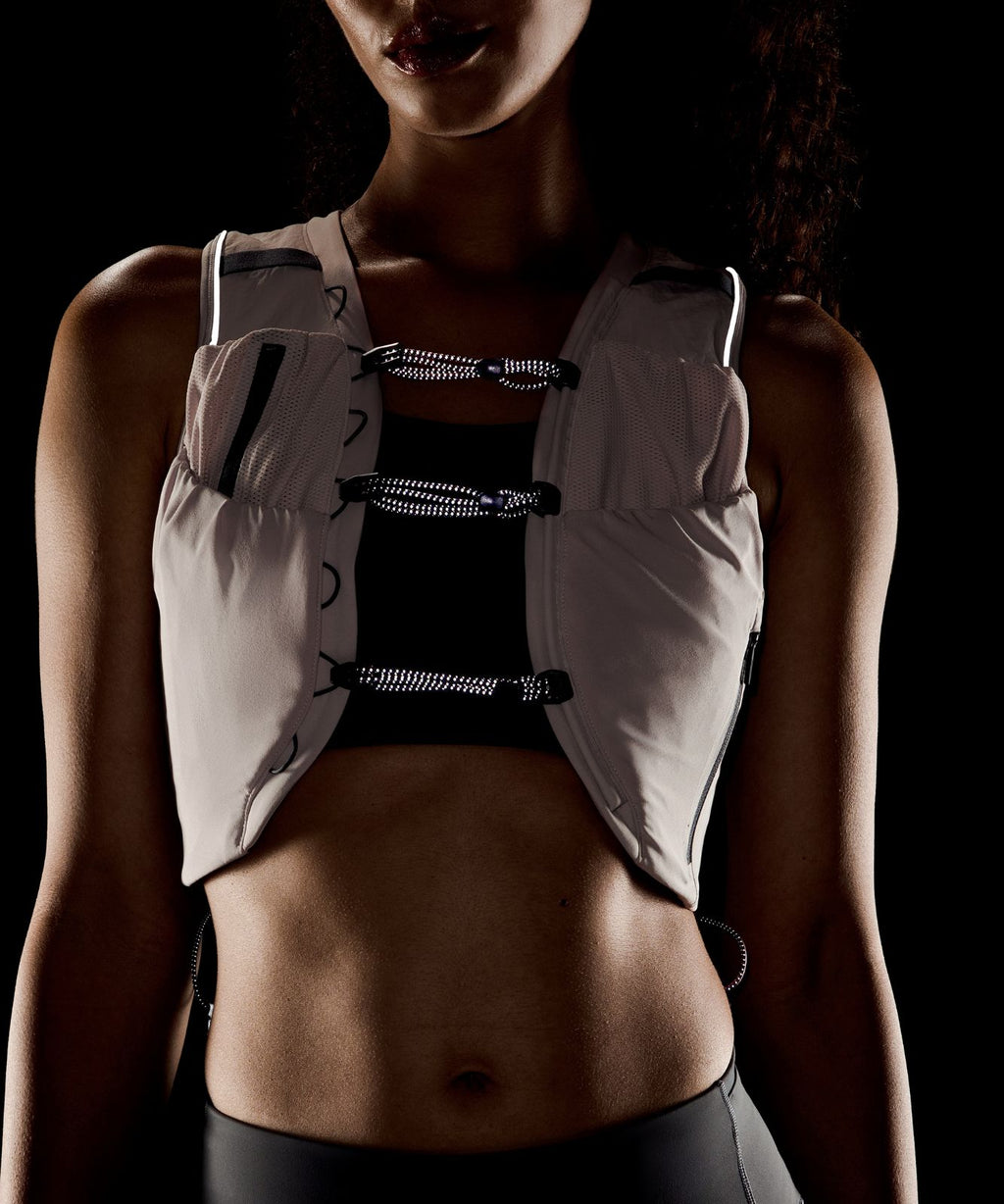 Women's Fast and Free Trail Running Vest Icy Taupe/Dusty Diamond