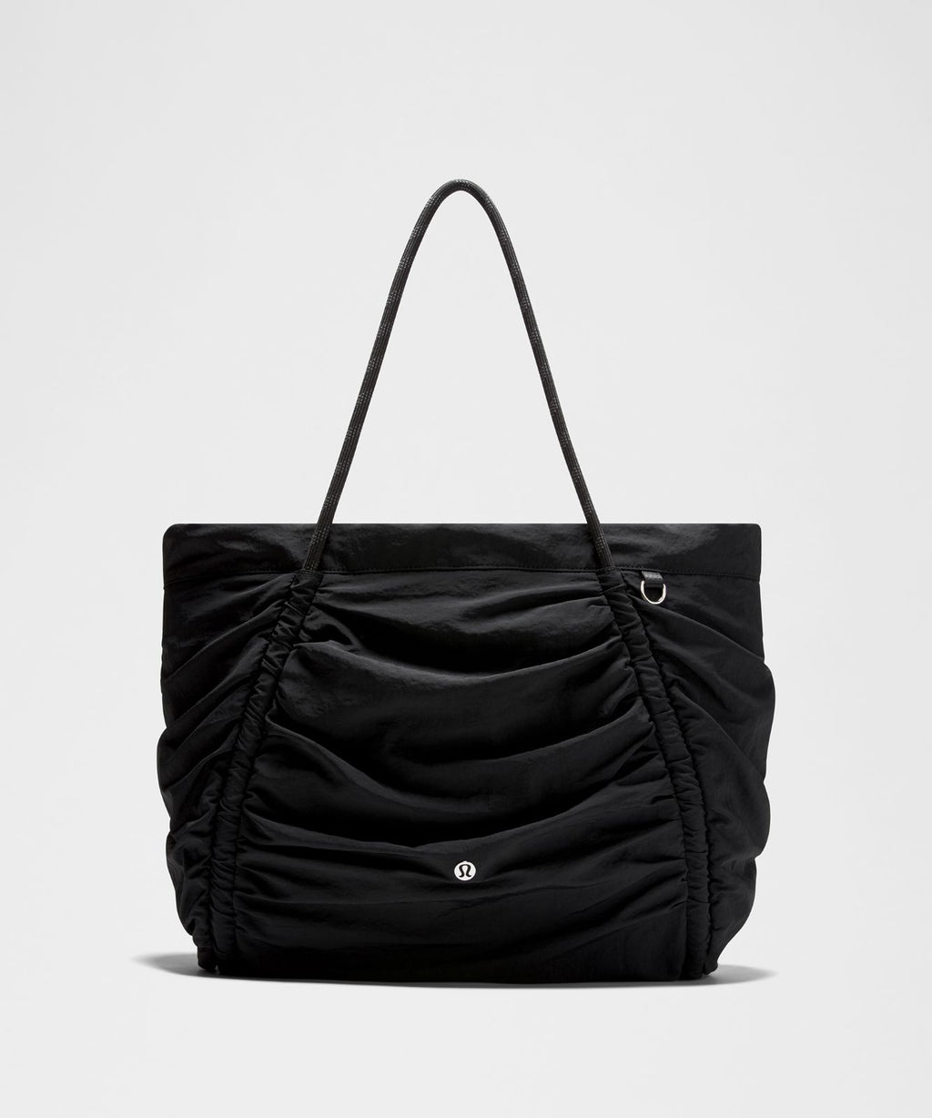 Ruched Tote Bag 24L Black/Silver