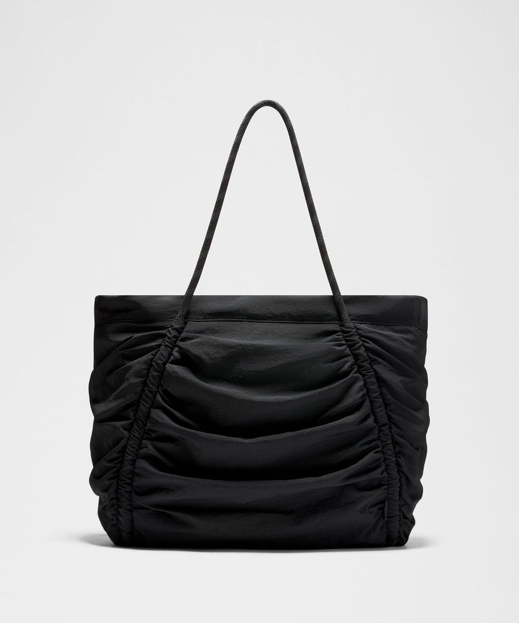 Ruched Tote Bag 24L Black/Silver