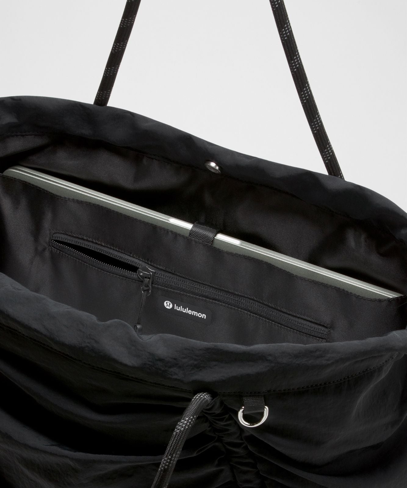 Ruched Tote Bag 24L Black/Silver
