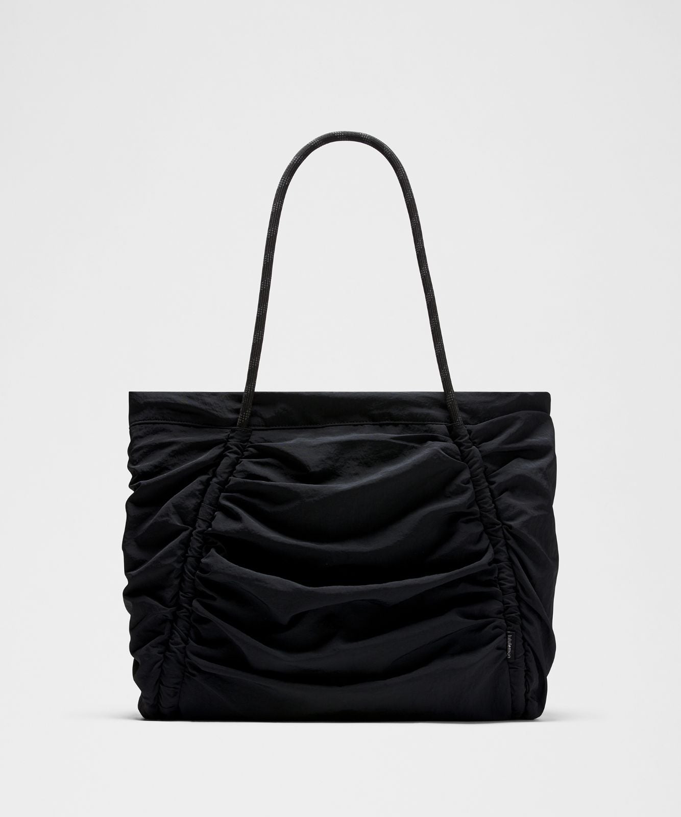 Ruched Tote Bag 24L Black/Black/Silver