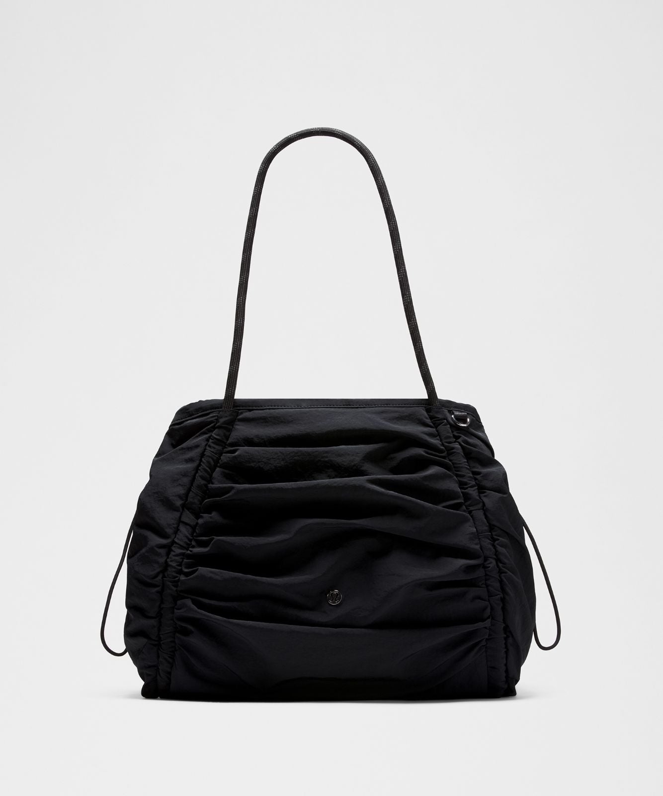 Ruched Tote Bag 24L Black/Black/Silver