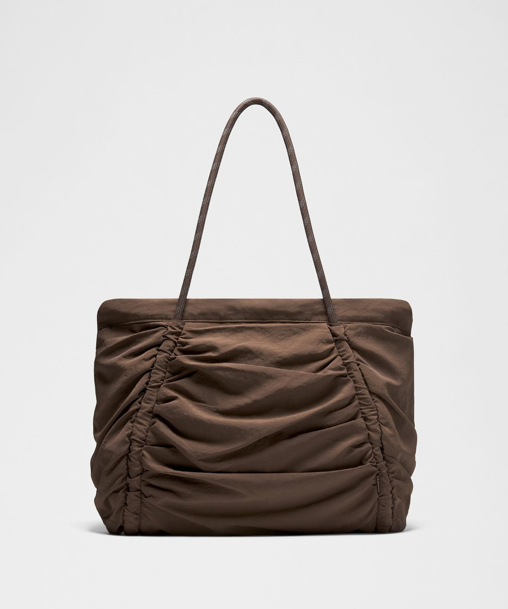 Ruched Tote Bag 24L Walnut Crunch/Gold