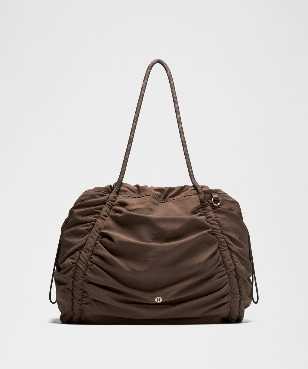 Ruched Tote Bag 24L Walnut Crunch/Gold
