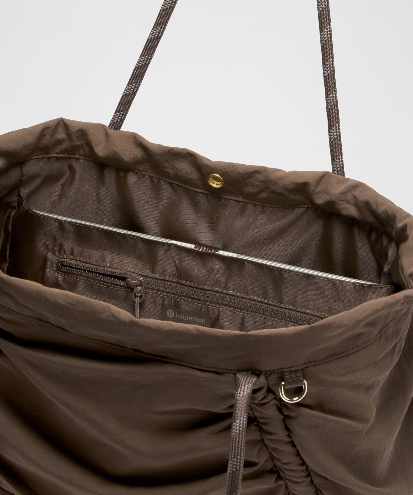 Ruched Tote Bag 24L Walnut Crunch/Gold