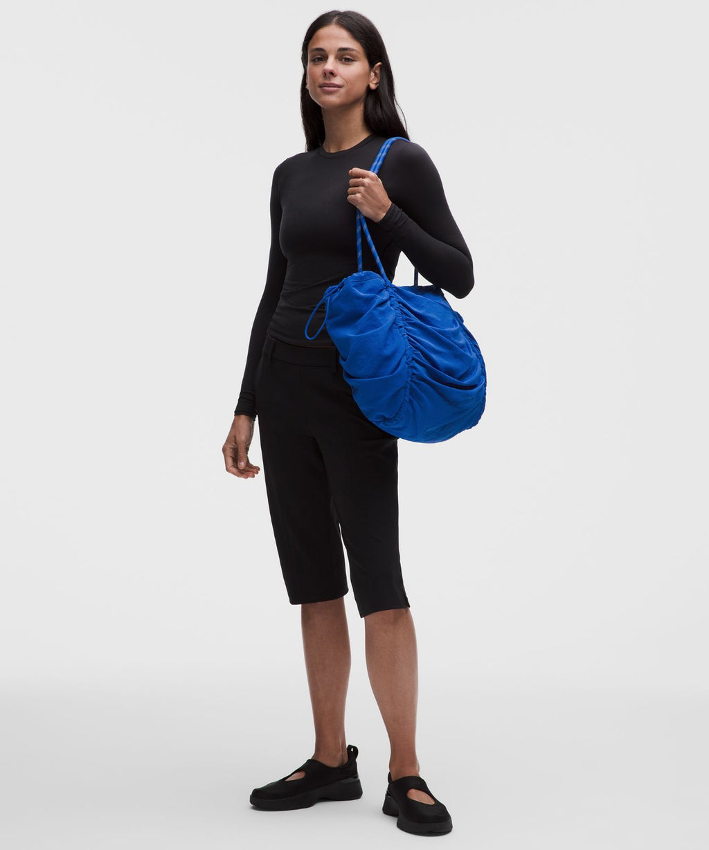Ruched Tote Bag 24L Beach Ball Blue/Silver