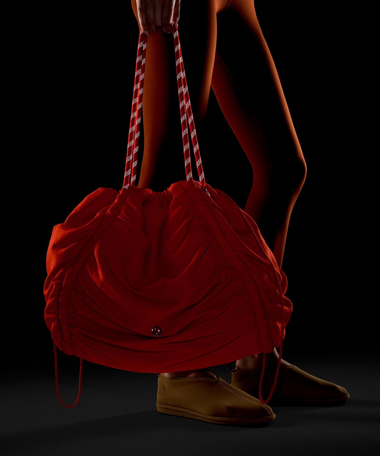 Ruched Tote Bag 24L Cherry Ember/Silver