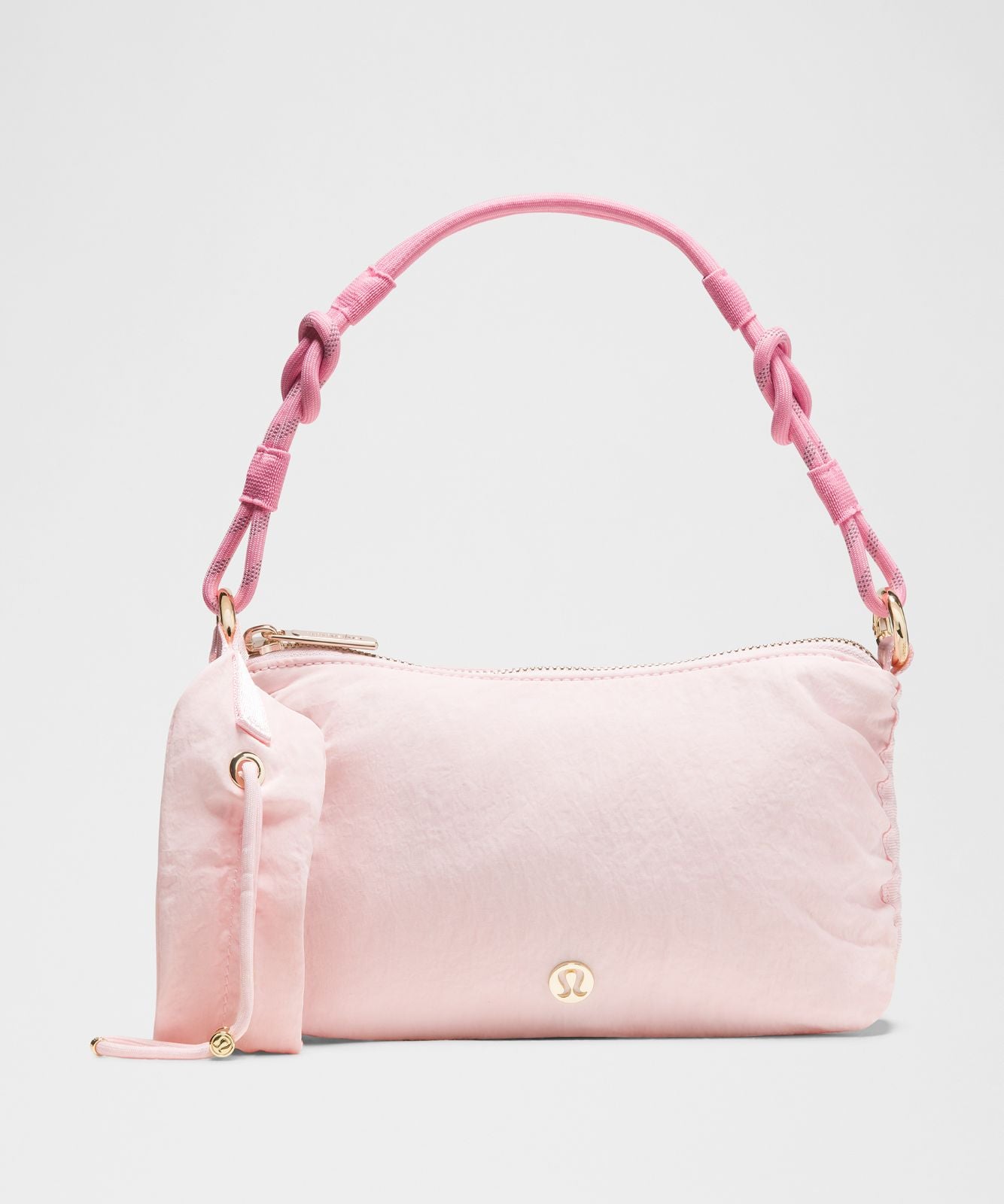 Convertible Ruched Strap Crossbody Bag Mini *1.5L Pink Pearl/Candy Cloud/Gold