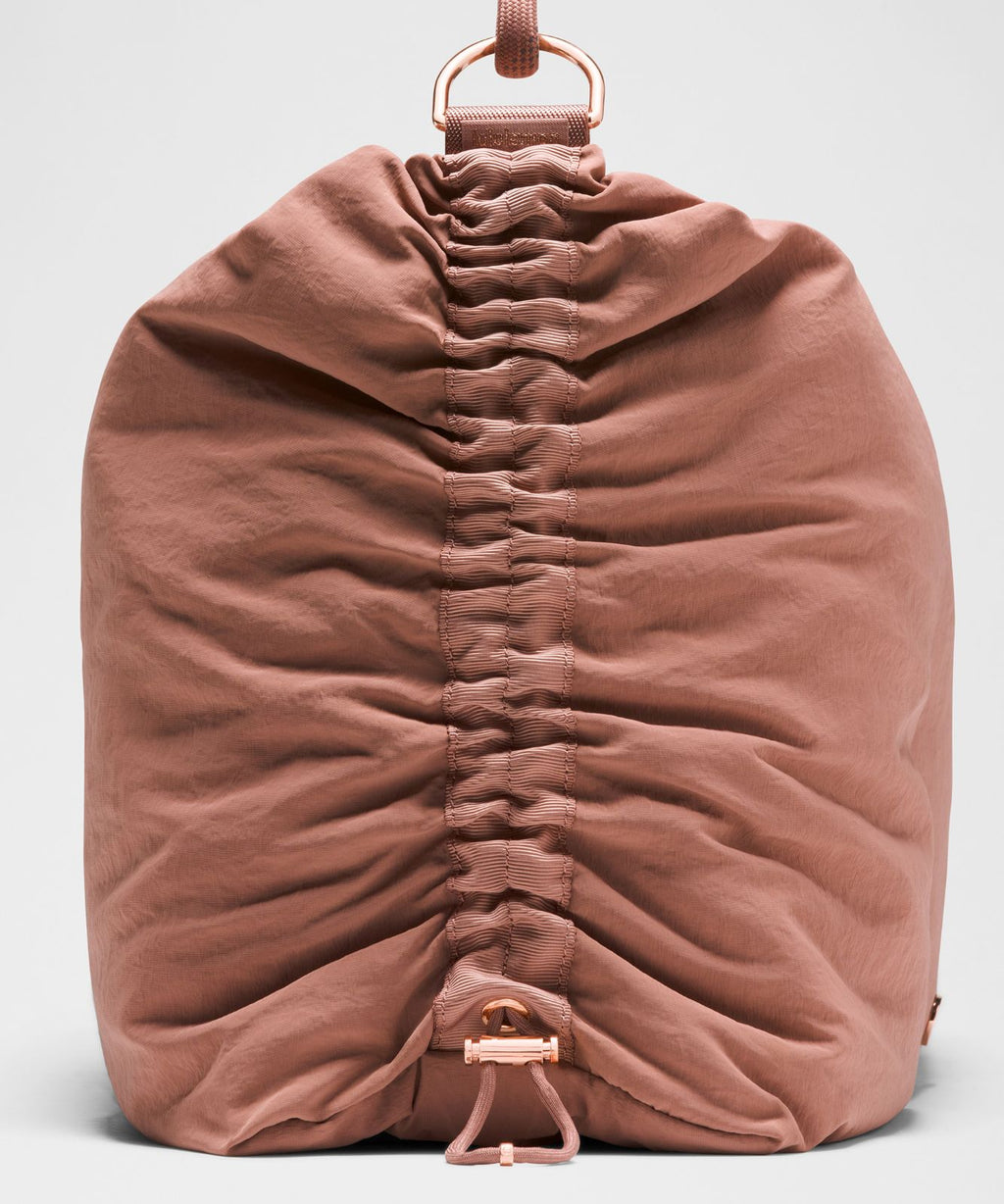 Convertible Ruched Crossbody Bag *Large 16L Toasted Pink/Rose Gold