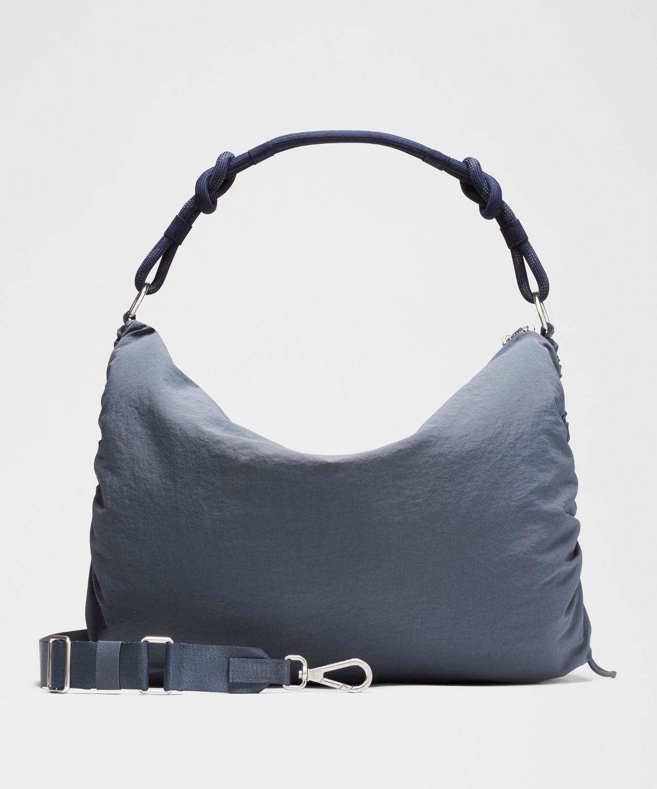 Convertible Ruched Crossbody Bag *Large 16L Dusty Diamond/True Navy/Silver