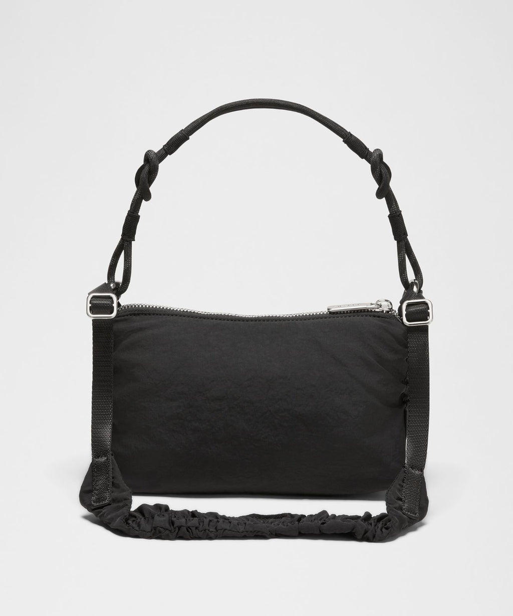 Ruched Shoulder Bag Mini 1.5L Black/Black/Silver