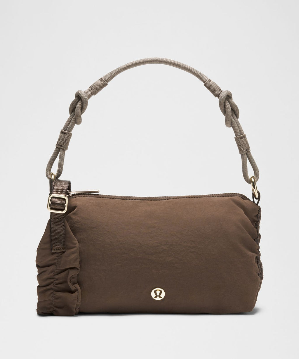 Ruched Shoulder Bag Mini 1.5L Walnut Crunch/Nomad/Gold