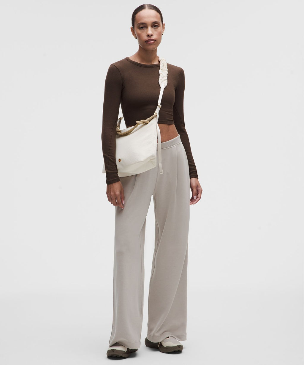 Convertible Ruched Crossbody Bag 6.5L Light Ivory/Wacky Khaki/Gold