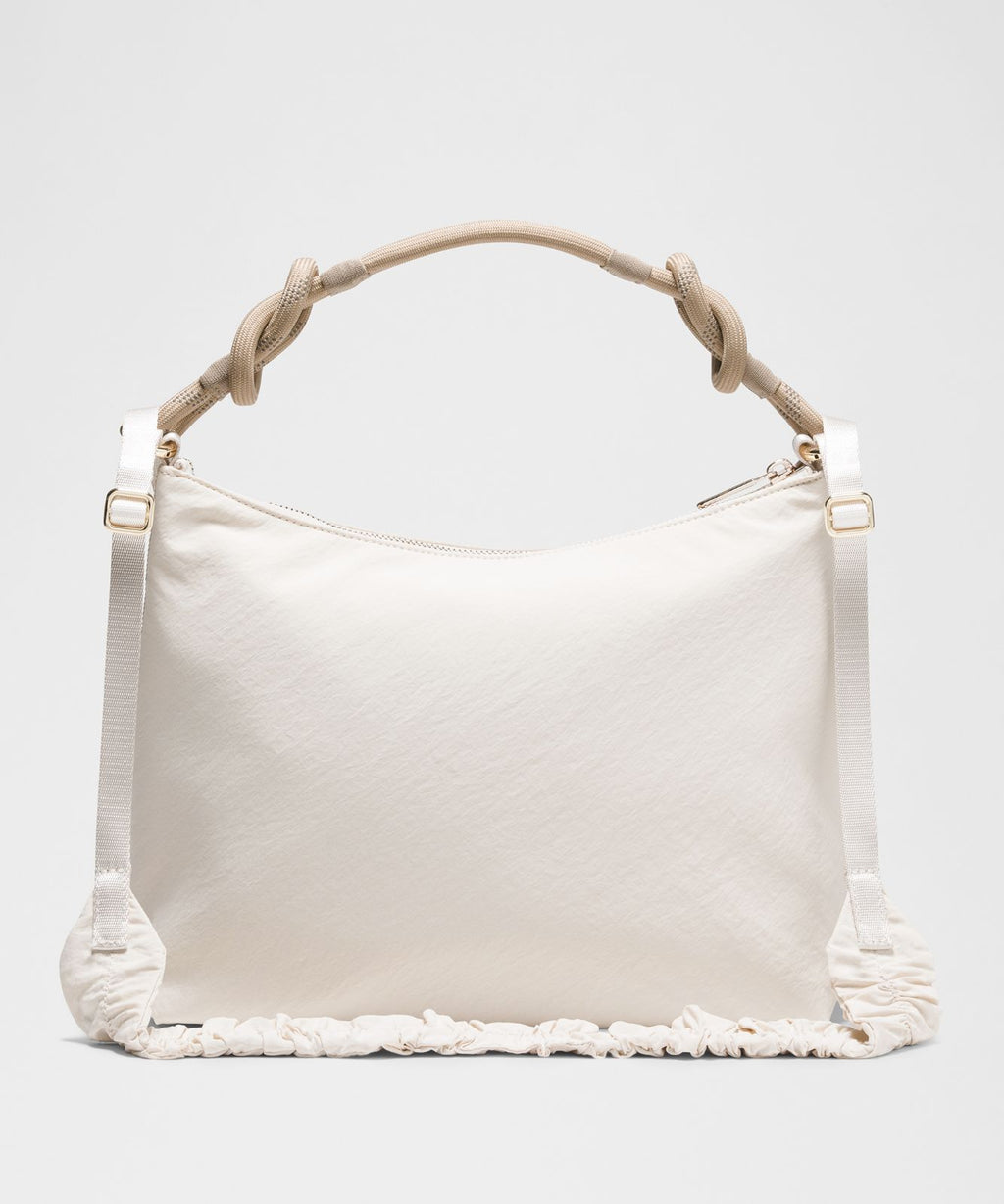 Convertible Ruched Crossbody Bag 6.5L Light Ivory/Wacky Khaki/Gold