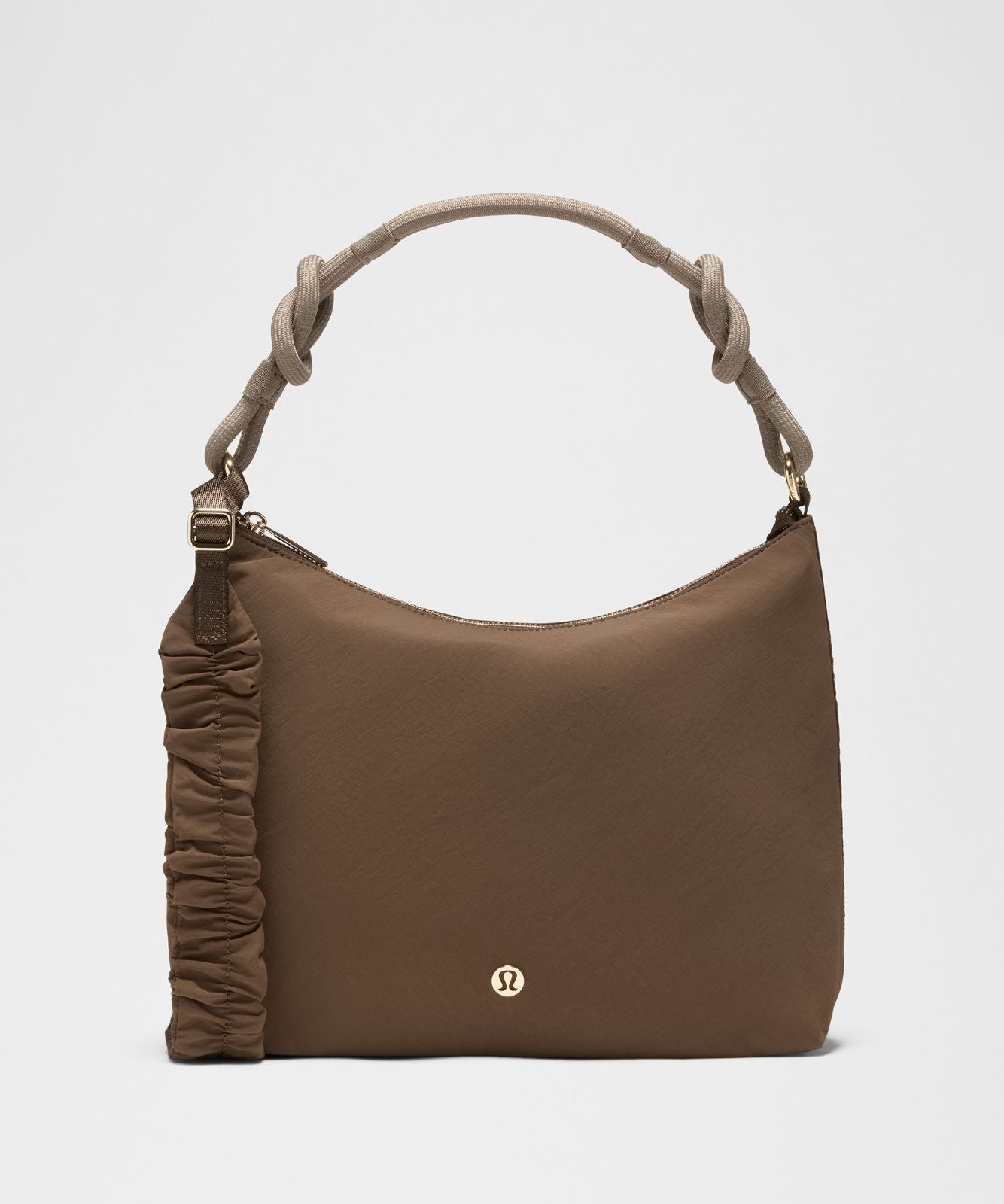 Convertible Ruched Crossbody Bag 6.5L Walnut Crunch/Nomad/Gold